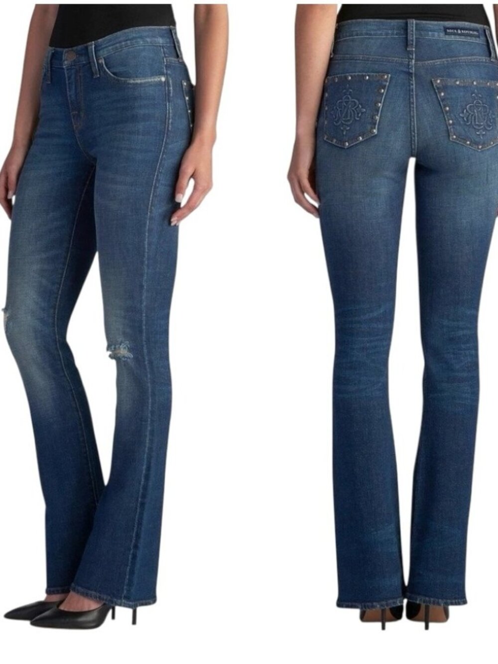 Rock & Republic Kasandra Bootcut Jeans Medium Wash Women’s 12 US Long